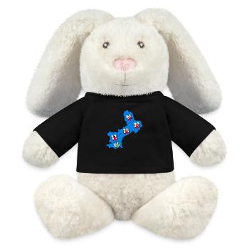 Région Languedoc roussillon - Lapin en peluche recyclé MiniFeet® Crème - noir - Devant