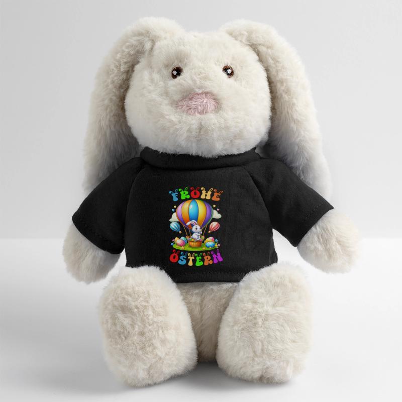 Joyeuses Pâques Lapin en peluche recyclé MiniFeet® Crème