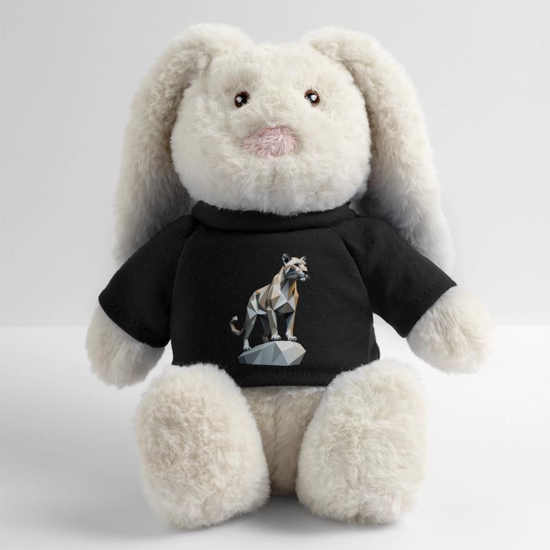 Mountain Lion - Cute Low Poly Cat MiniFeet® RecycelHase® Bunny Cream