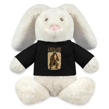 I Roll For Stealth Dieb mit Vase - MiniFeet® RecycelHase® Creme - Schwarz - Vorne