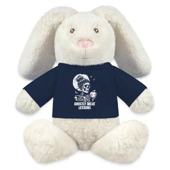 Funny Teacher Skeleton Halloween Classroom - MiniFeet® RecycelHase® Bunny Cream - french navy - Front