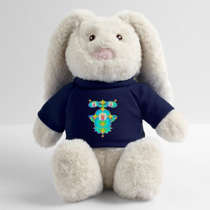 Milles étoiles version 2 Lapin en peluche recyclé MiniFeet® Crème