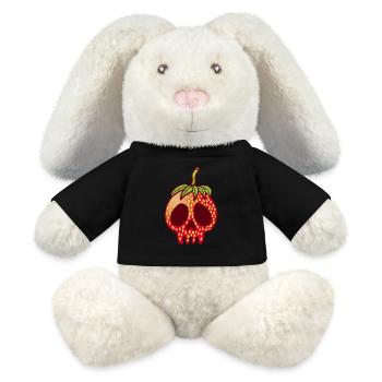 Crâne de fraise - Lapin en peluche recyclé MiniFeet® Crème - noir - Devant