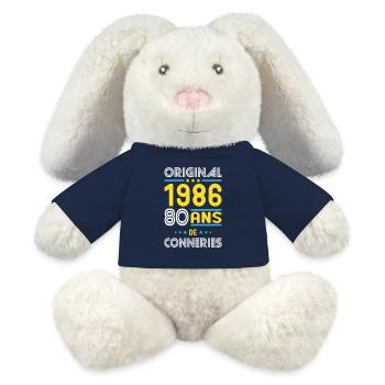 Original – 1986 – 40 years of - MiniFeet® RecycelHase® Bunny Cream - french navy - Front