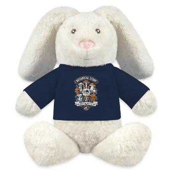 Étude botanique - Lapin en peluche recyclé MiniFeet® Crème - bleu marine - Devant