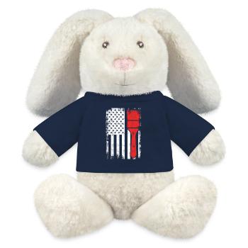 4th of July USA Painter - MiniFeet® RecycelHase® Bunny Cream - french navy - Front