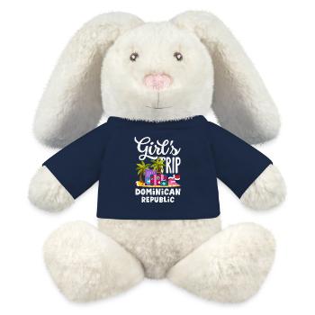 Drapeau de la République dominicaine Dom Rep Pride - Lapin en peluche recyclé MiniFeet® Crème - bleu marine - Devant