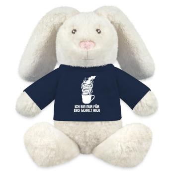 Ich bin nur fürs Gehalt hier. - MiniFeet® RecycelHase® Creme - French Navy - Vorne