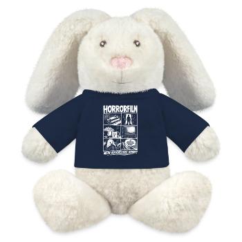 Horrorfilm Nostalgie VHS Kino Retro - MiniFeet® RecycelHase® Creme - French Navy - Vorne