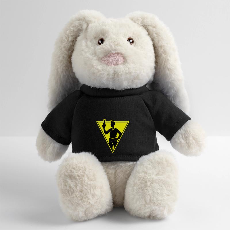 Drinking beer MiniFeet® RecycelHase® Bunny Cream