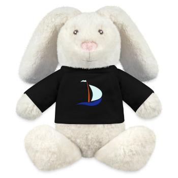 bateau à voile - Lapin en peluche recyclé MiniFeet® Crème - noir - Devant