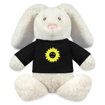 hélianthe - Lapin en peluche recyclé MiniFeet® Crème - noir - Devant