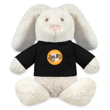 Tractor - MiniFeet® RecycelHase® Bunny Cream - black - Front