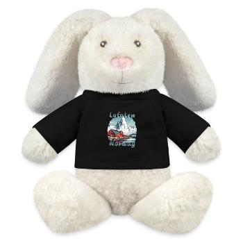Lofoten Norwegen Naturparadies - MiniFeet® RecycelHase® Creme - Schwarz - Vorne