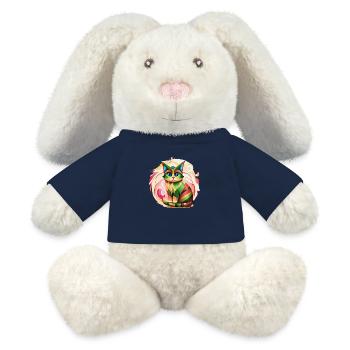 Color Burst Cat - MiniFeet® RecycelHase® Creme - French Navy - Vorne