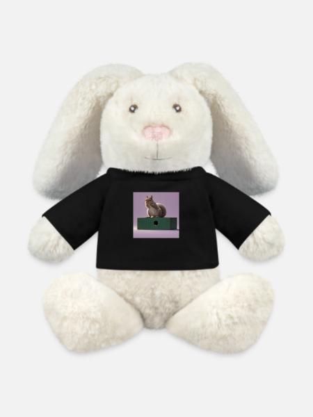 Squirrel Eichhörnchen - MiniFeet® RecycelHase® Bunny Cream - black