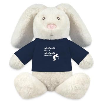 Als Grufti fing es an - Als Grufti wird es enden - MiniFeet® RecycelHase® Creme - French Navy - Vorne