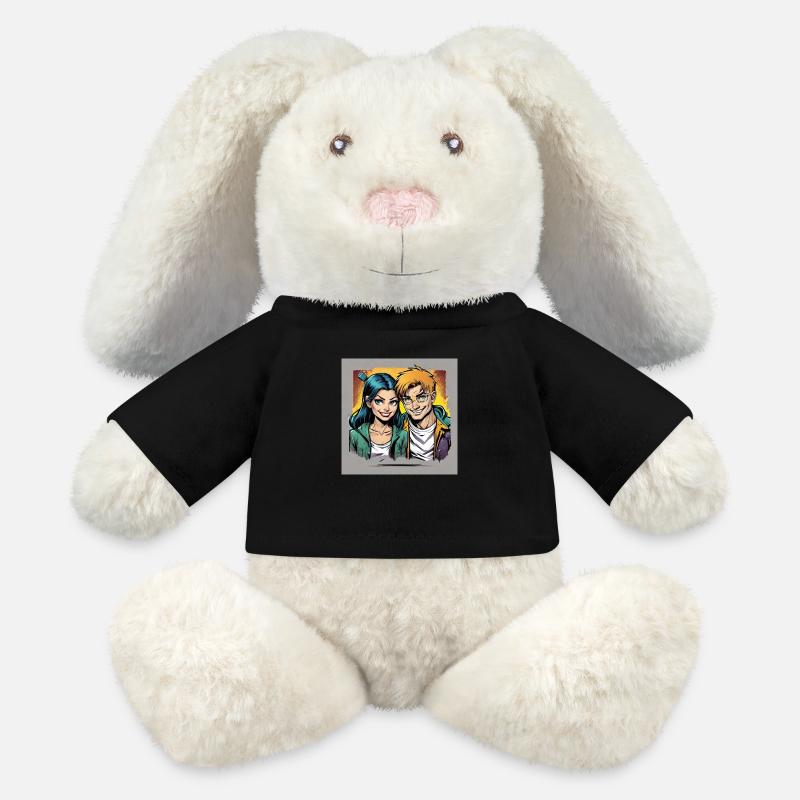 Together Forever - MiniFeet® RecycelHase® Creme - Schwarz