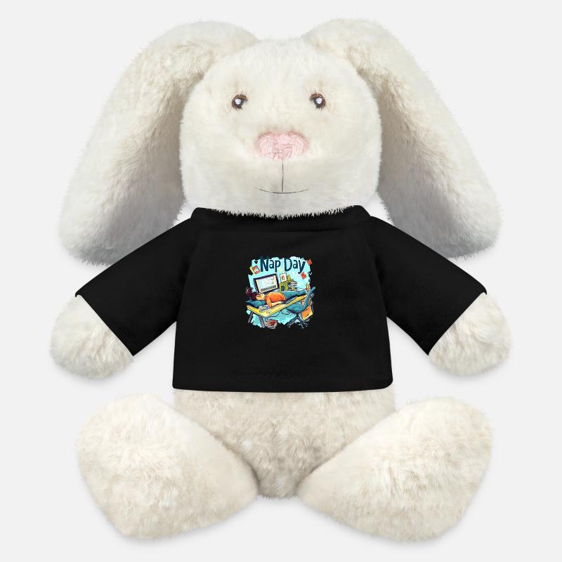 Tag des Nickerchens - MiniFeet® RecycelHase® Creme - Schwarz