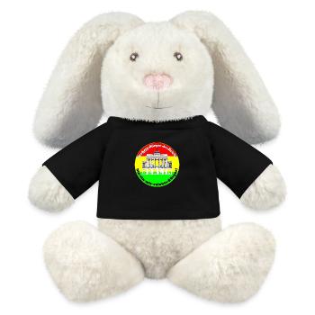 Viele Menschen misstrauen der Politik - MiniFeet® RecycelHase® Creme - Schwarz - Vorne