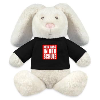kein hass in der schule - MiniFeet® RecycelHase® Creme - Schwarz - Vorne