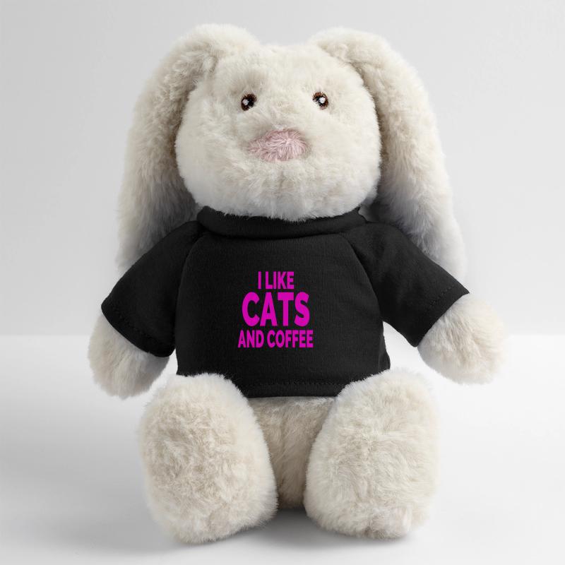 Félin Lapin en peluche recyclé MiniFeet® Crème