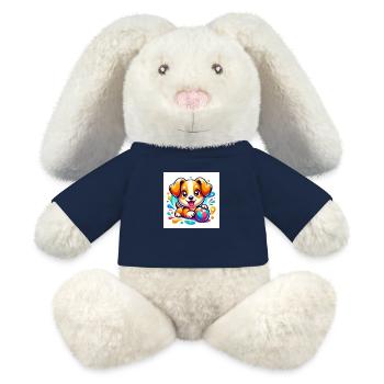 playful puppy - MiniFeet® RecycelHase® Creme - French Navy - Vorne