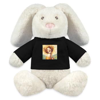 Young laughing girl - MiniFeet® RecycelHase® Creme - Schwarz - Vorne
