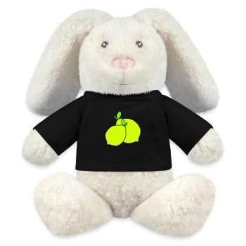 lemons - MiniFeet® RecycelHase® Bunny Cream - black - Front