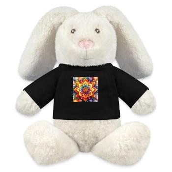 Mandala Time 2 - MiniFeet® RecycelHase® Creme - Schwarz - Vorne