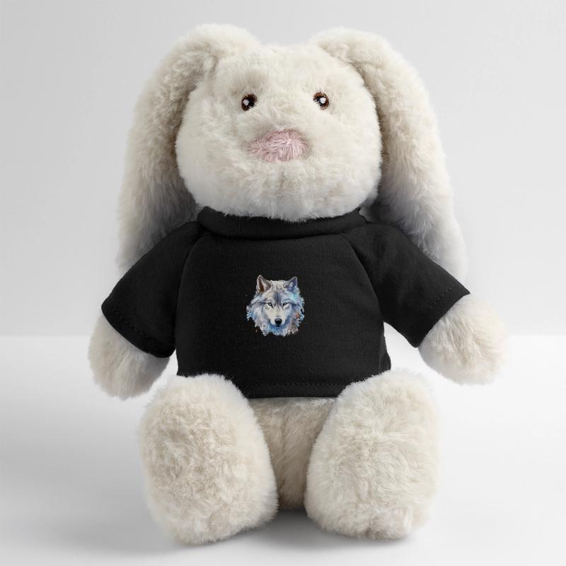 L’ du loup de Noël Lapin en peluche recyclé MiniFeet® Crème