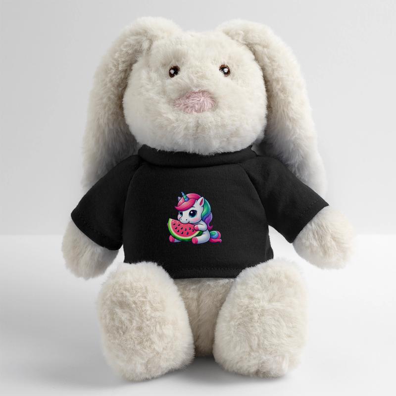 Licorne sucrée Pastèque fruitée Lapin en peluche recyclé MiniFeet® Crème