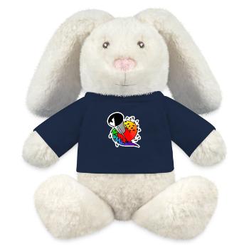 Regenbogen Rakete : Sticky Queer Pride - MiniFeet® RecycelHase® Creme - French Navy - Vorne