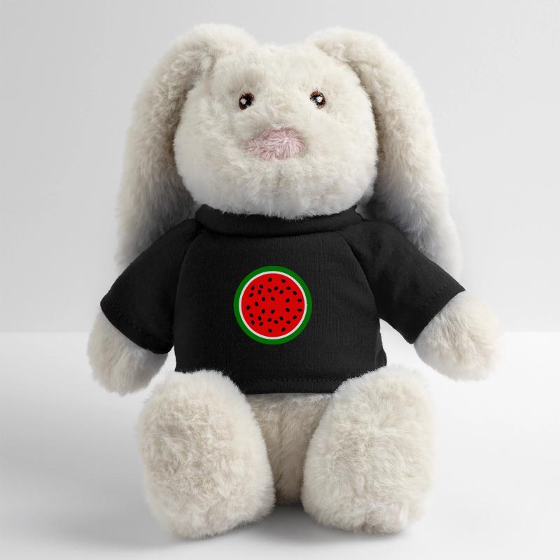 Melon pastèque Lapin en peluche recyclé MiniFeet® Crème