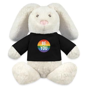 LGBTQ Be You - MiniFeet® RecycelHase® Creme - Schwarz - Vorne