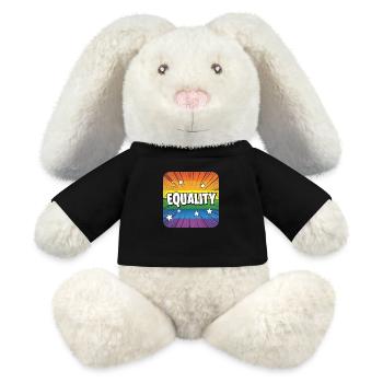 LGBTQ Equality - MiniFeet® RecycelHase® Bunny Cream - black - Front