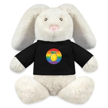 LGBTQ Zitrone Limette - MiniFeet® RecycelHase® Creme - Schwarz - Vorne