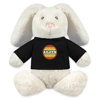 Aileen - Lapin en peluche recyclé MiniFeet® Crème - noir - Devant