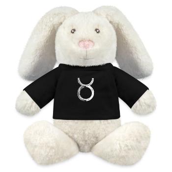 Zodiac Design TAURUS (Stier) - MiniFeet® RecycelHase® Creme - Schwarz - Vorne