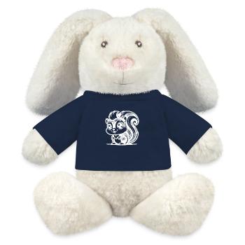 Goldig lächelndes Eichhörnchen mit riesigen Augen - MiniFeet® RecycelHase® Creme - French Navy - Vorne