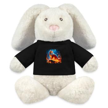 Enchanted Fire Feline - MiniFeet® RecycelHase® Bunny Cream - black - Front