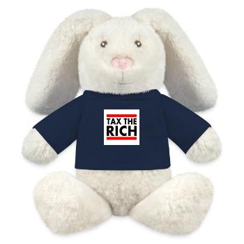 Tax the rich - MiniFeet® RecycelHase® Bunny Cream - french navy - Front