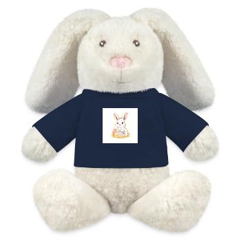 „Hasi auf geheimer Mission“ - MiniFeet® RecycelHase® Creme - French Navy - Vorne