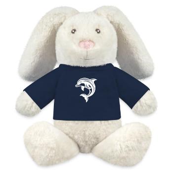 Süsser niedlicher Tattoo Delfin - MiniFeet® RecycelHase® Creme - French Navy - Vorne