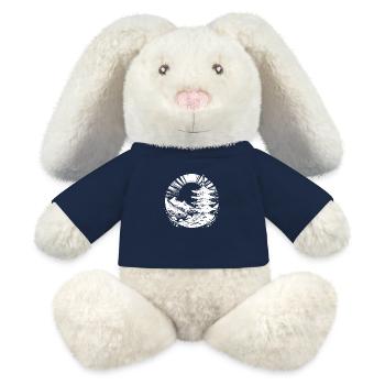 Japanese tradition with mountains in the background - MiniFeet® RecycelHase® Bunny Cream - french navy - Front