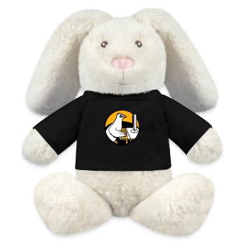 Pigeon Works Office Computer Keyboard Mouse Gamer - MiniFeet® RecycelHase® Bunny Cream - black - Front