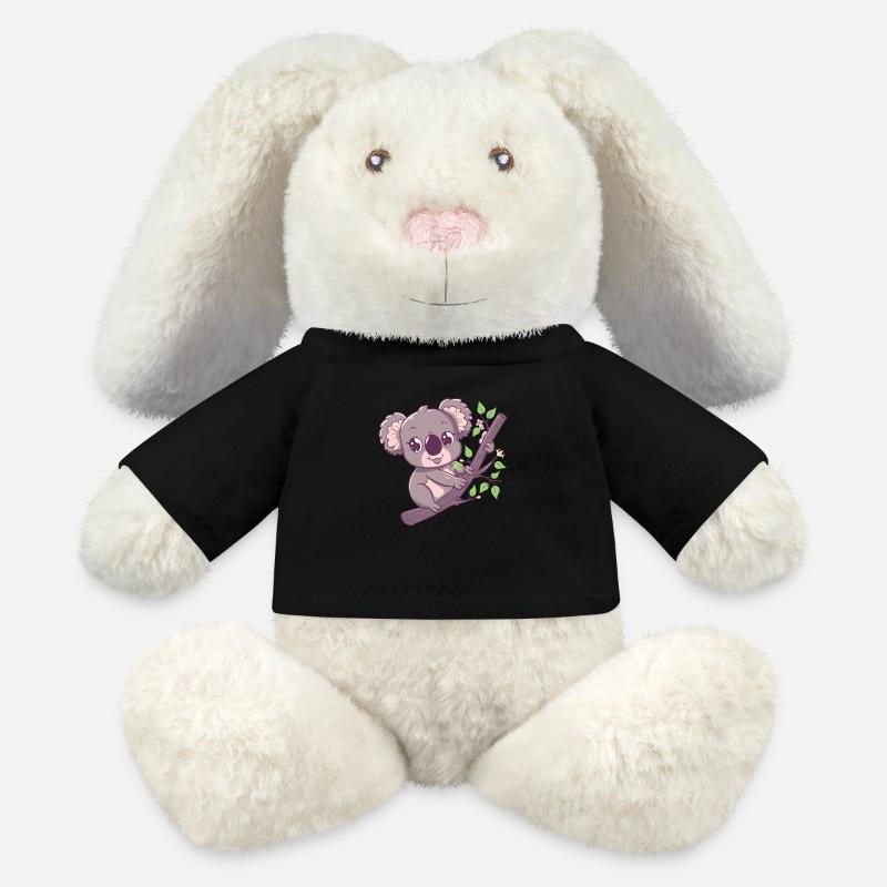 glücklicher Koalabär Koala - MiniFeet® RecycelHase® Creme - Schwarz