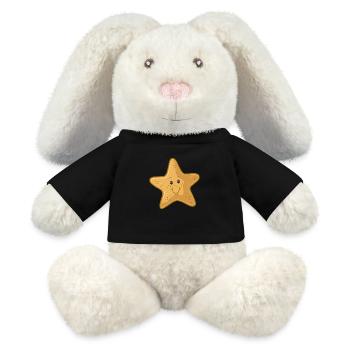 étoile de mer - Lapin en peluche recyclé MiniFeet® Crème - noir - Devant
