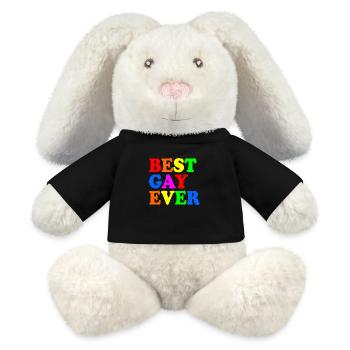 Best gay ever - MiniFeet® RecycelHase® Creme - Schwarz - Vorne