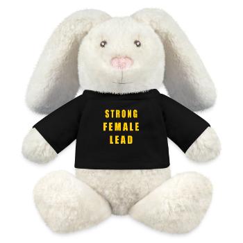 Strong female lead - Lapin en peluche recyclé MiniFeet® Crème - noir - Devant